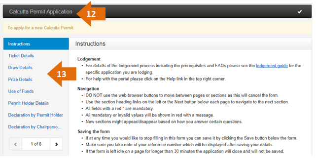 calcutta permit lodgment guide 12-to-13