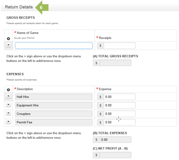 gaming function lodgement guide step-6