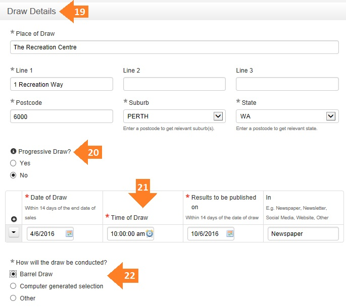 standard lottery permit application lodgement guide step-19-to-22