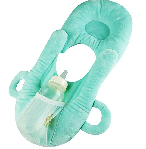 Baby bottle self-feeding body worn pillow