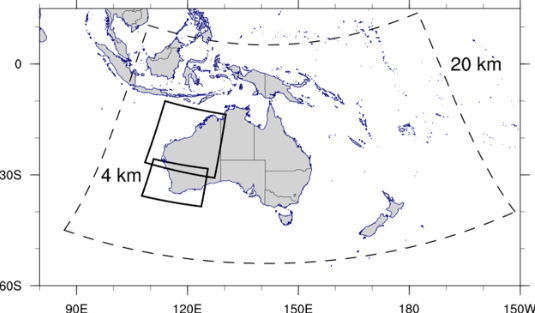Figure 4 Climate Science Initiative modelling domains 