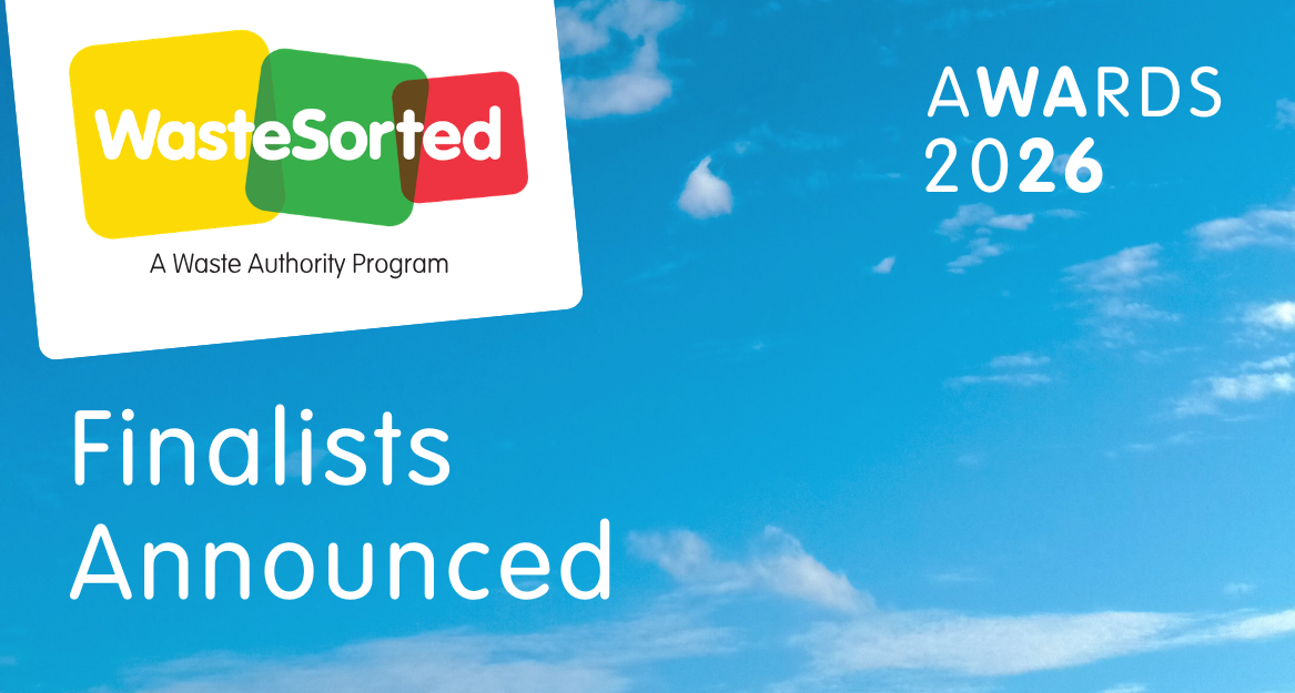 The WasteSorted Awards 2026 logo with the text "finalists announced"