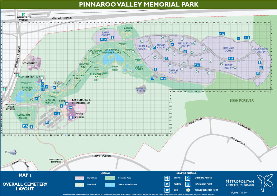 Pinnaroo Valley Memorial Park Map 1