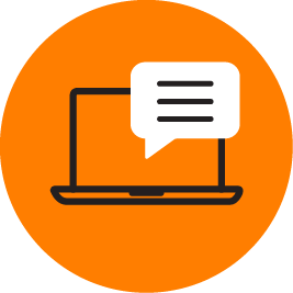 Icon showing comments being submitted