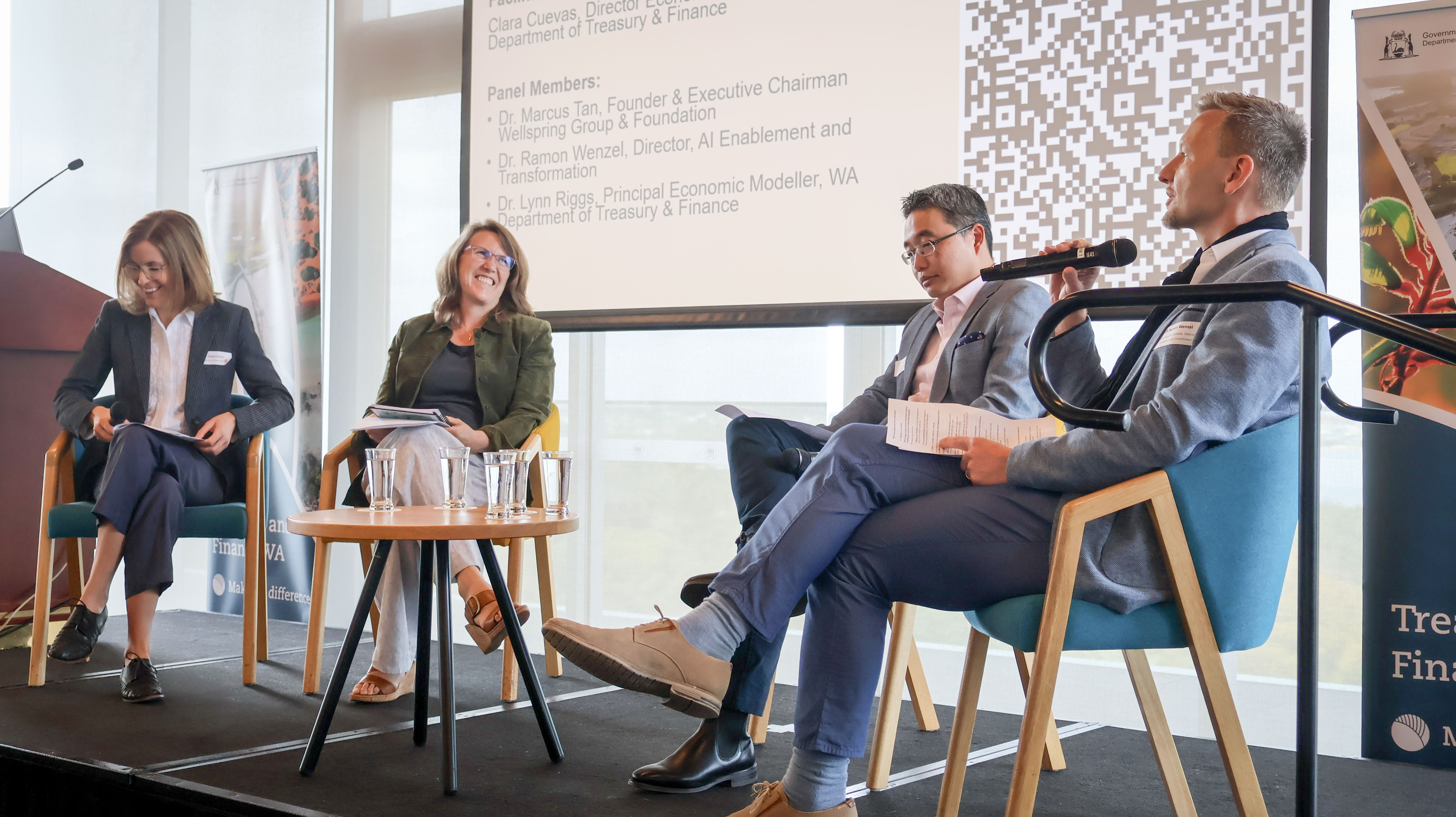 A panel discussion with Clara Cuevas, Dr Lynn Riggs, Dr Marcus Tan and Dr Ramon Wenzel 