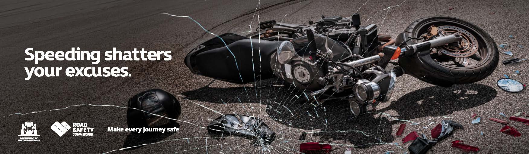 speeding shatters excuses motorbike crash image