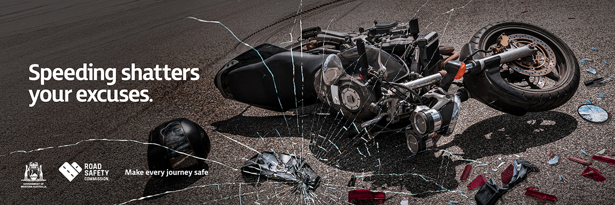 speed shatters your excuses - motorbike