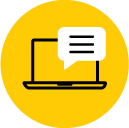 Icon showing comments being submitted