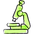 Icon of a microscope