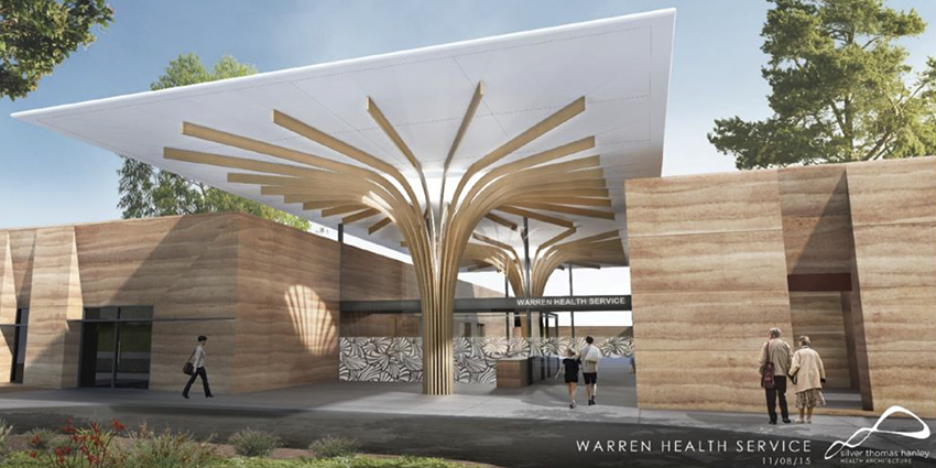 An artist's impression of the new Warren Health Service building.
