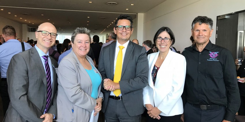 Minister for Finance Ben Wyatt, and others attending the Aboriginal Business Expo 2020, see caption below.