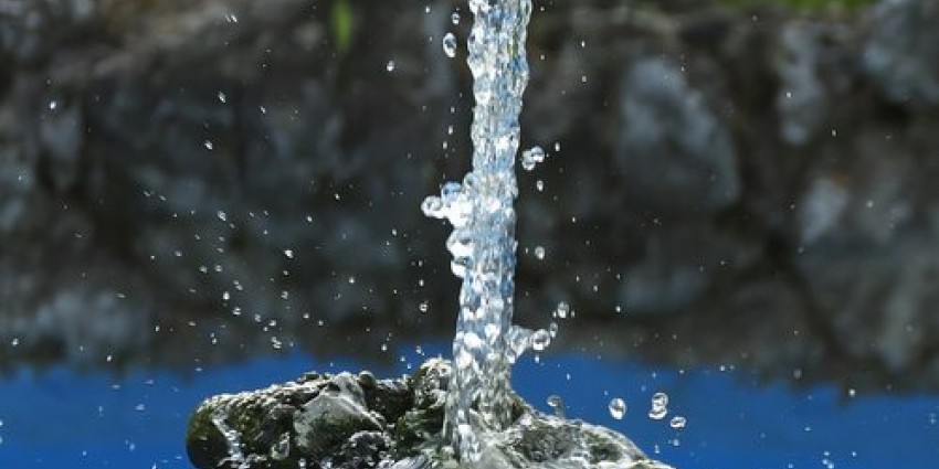 high speed shot of water fountain