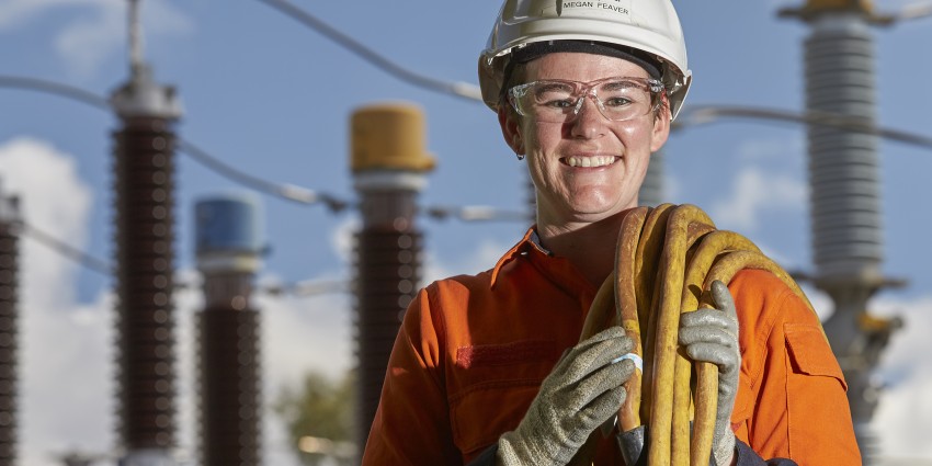 Photo of Megan Feaver, electrician 