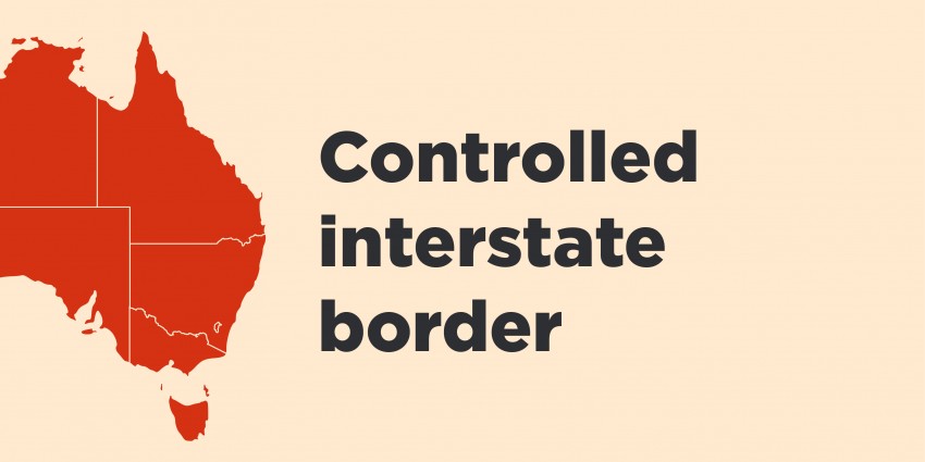 Controlled interstate border graphic