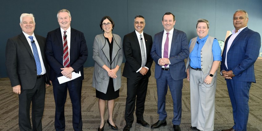 The Premier, DGs and MC at the Pipeline of Work event November 2020