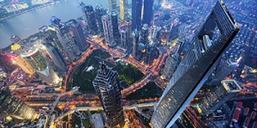 birds eye view of Shanghai 