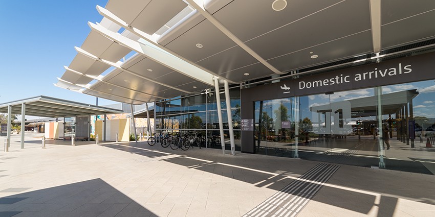 Perth Airport domestic arrivals entrance