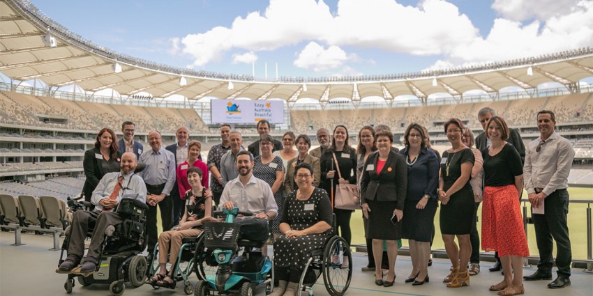 A group photograph of those who contributed to the development of the State Disability Strategy.