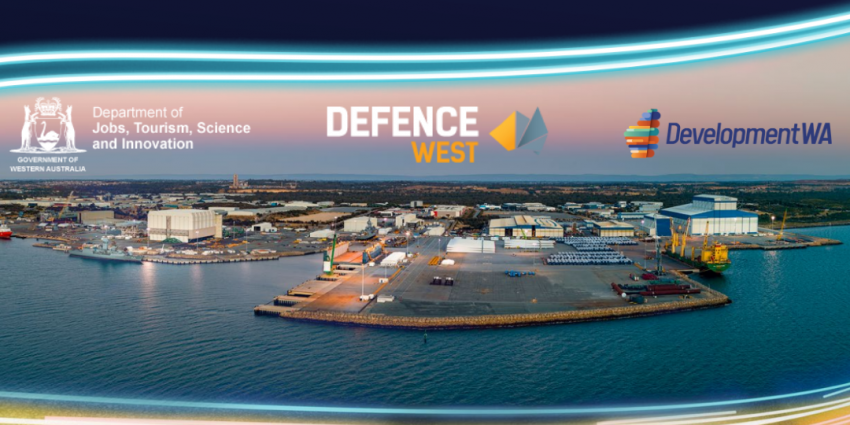 AMC with Defence West, JTSI and DevelopmentWA logos