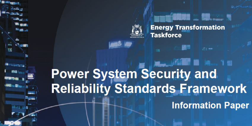Power System Security and Reliability Standards Framework