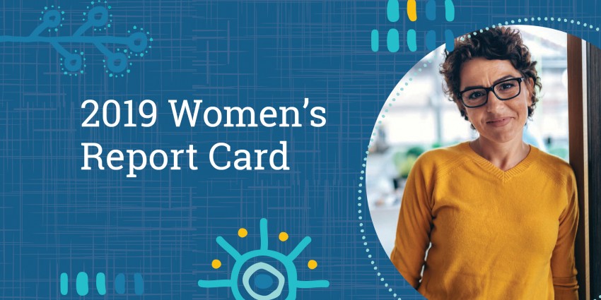 2019 banner which reads 2019 Women's Report Card.
