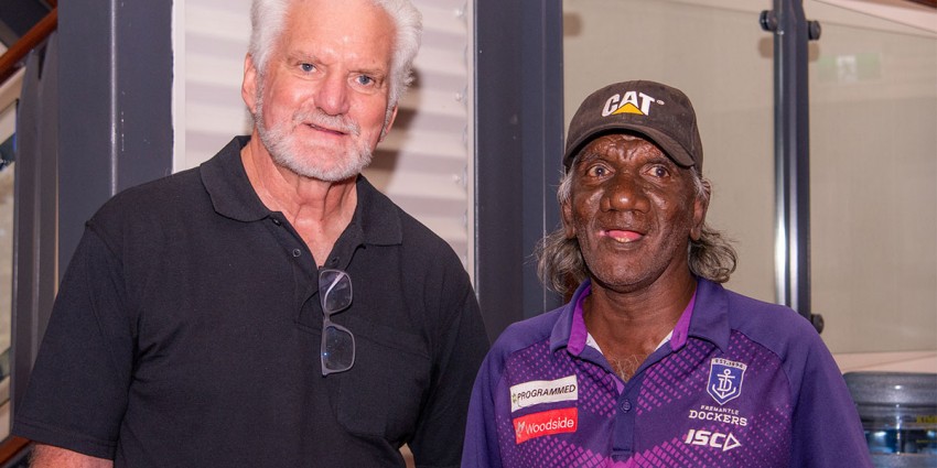 Facilitator Alan Stewart and Greg Billycan from Bidyadanga.