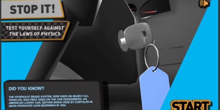 Screenshot of game with car key in ignition 