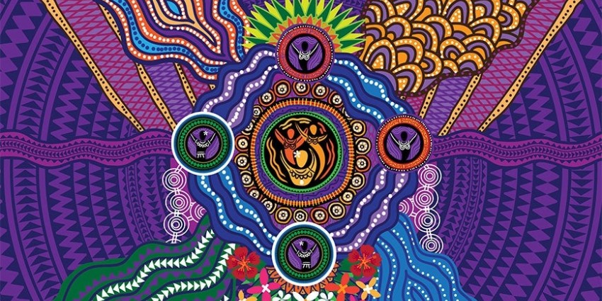 Purple Aboriginal Art cover of Wiyi Yani U Thangani