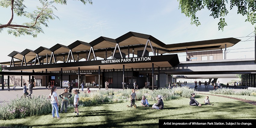 rendered image of Whiteman Park Station