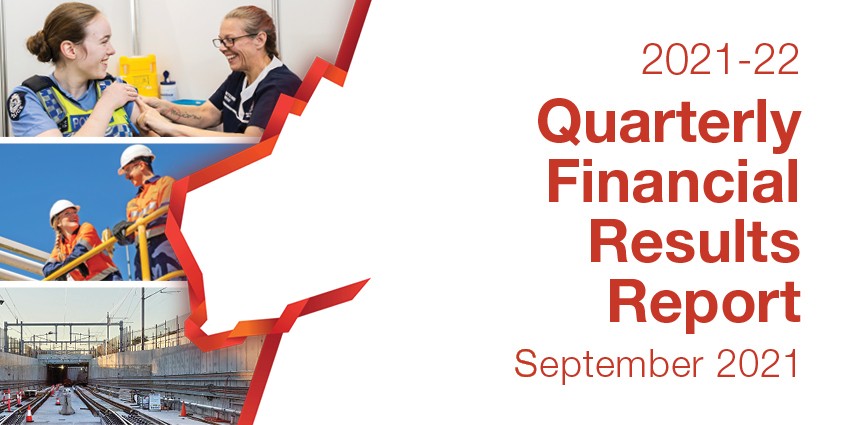 Graphic of the cover of the Quarterly Financial Results Report September 2021