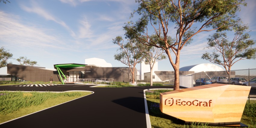 A render of the Ecograf facility