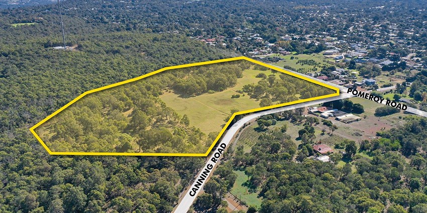 Aerial image of the proposed area in Heidelberg Park for the aged care facility