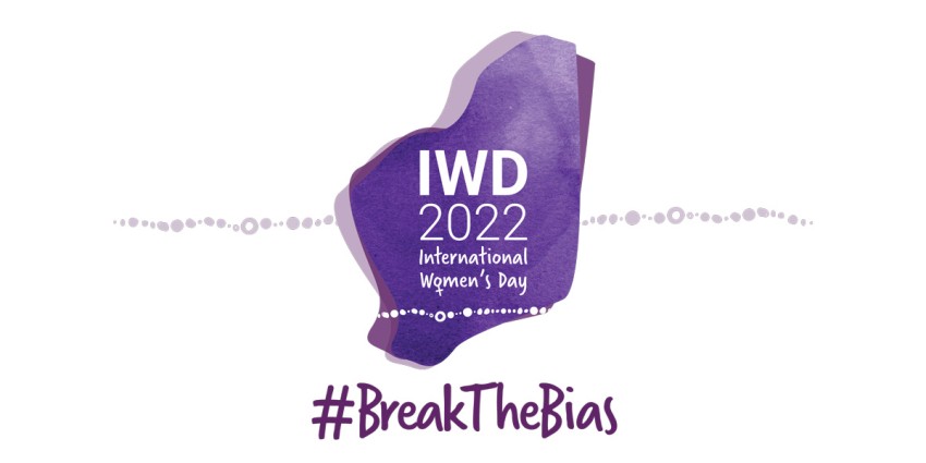 Image of IWD Icon with the hash tag Break The Bias
