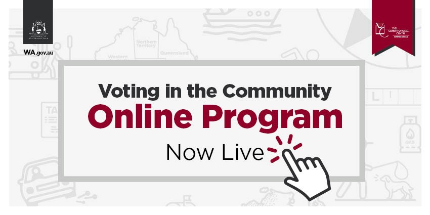 Voting in the Community Online Program now live graphic 