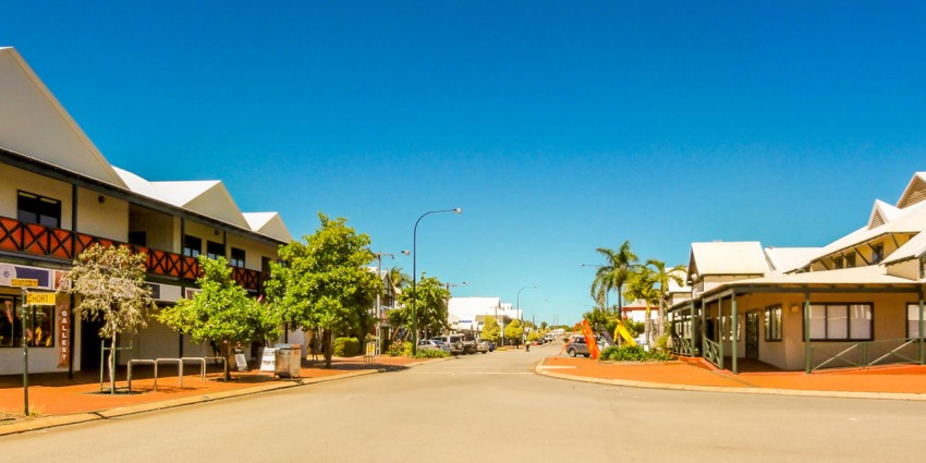 View of a street in Broome, Western Australia.