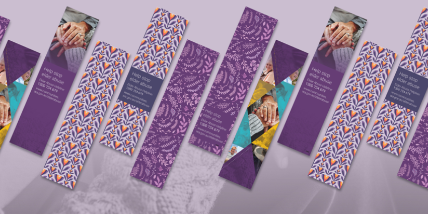 Images of various World Elder Abuse Awareness Day bookmarks
