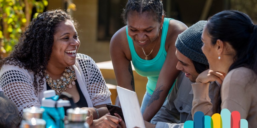 Culturally diverse women having a conversation