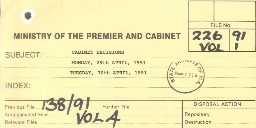 Cabinet papers 1991