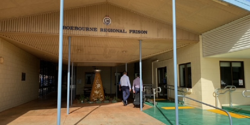 Front gate at Roebourne Regional Prison