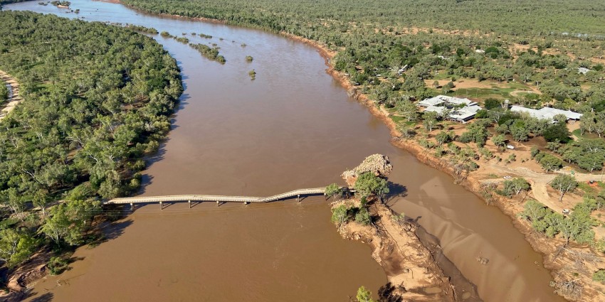 Image of a flooded landscape in the Kimberley region of Western Australia