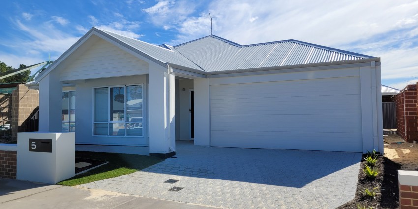 Brand new house on sunny day in Perth Western Australia