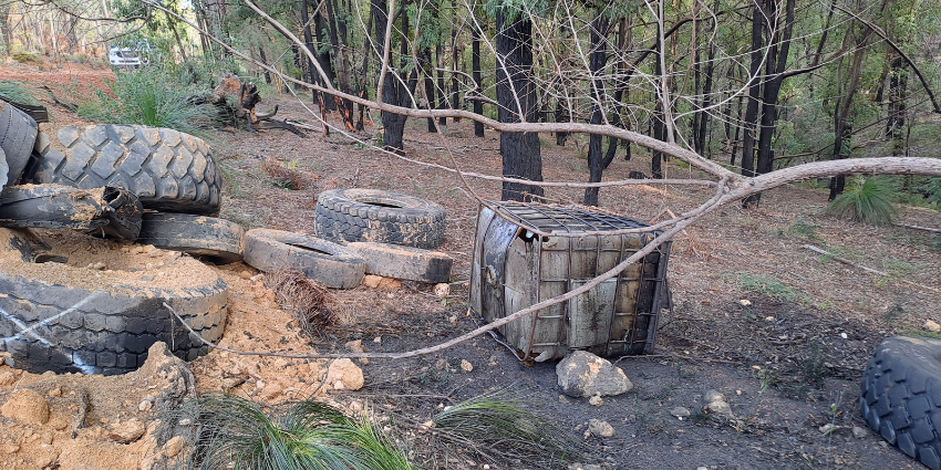 Mundaring illegal dumping in a water catchment