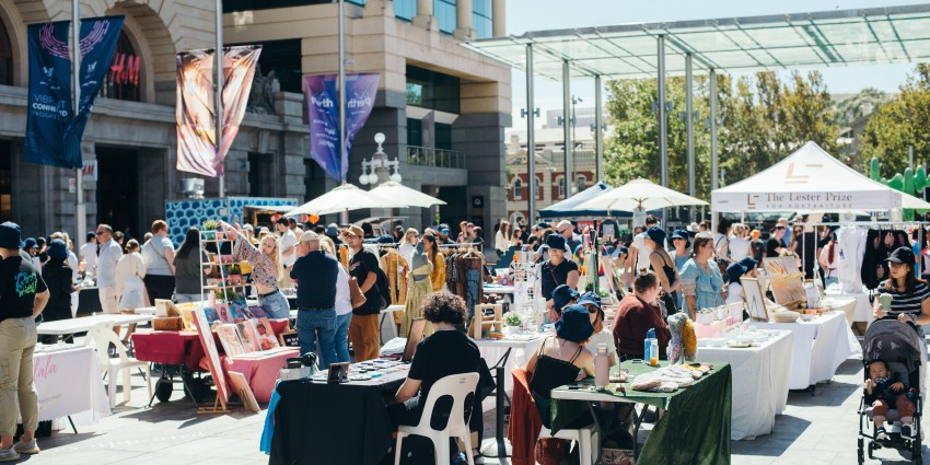 photo of a youth week event in Forest Chase Perth with young people engaged in activities