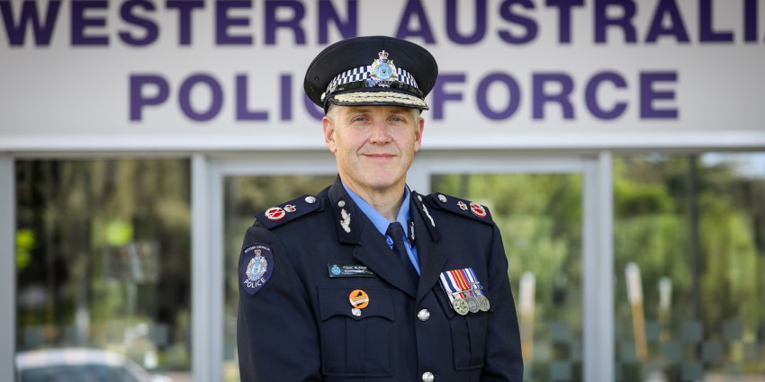 Head and shoulders photo of Col Blanch, WA Police Commissioner