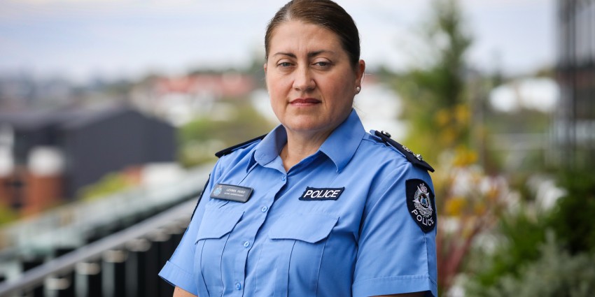 Head and shoulders photo of Levinia Hugo, Superintendent, Family Violence Division, WA Police    