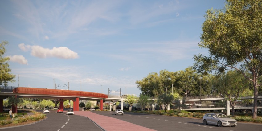 Artist impression of the Byford Rail Extension