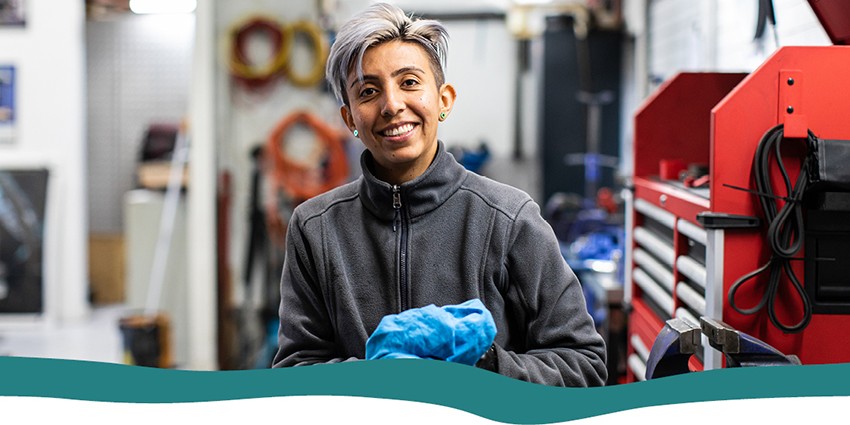 A mechanic in workshop