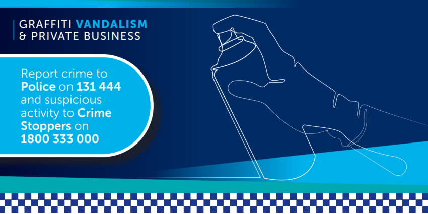 Report crime to Police on 131 444 and suspicious activity to Crime Stoppers on 1800 333 000