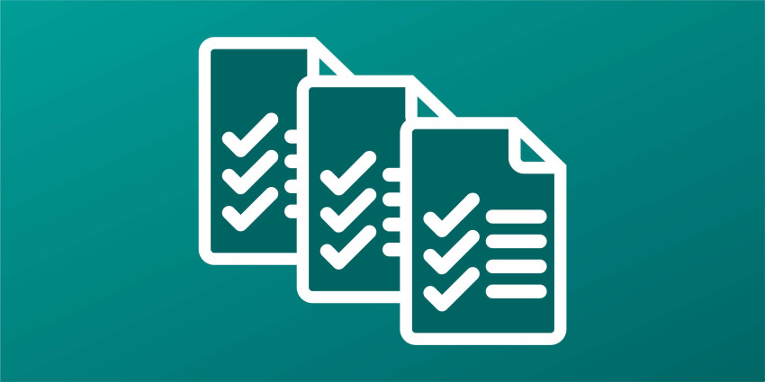 Graphic icon showing documentation and concept papers