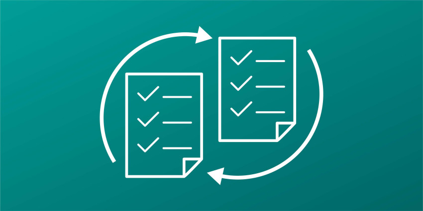 Graphic showing documents switched around indicating a rule change